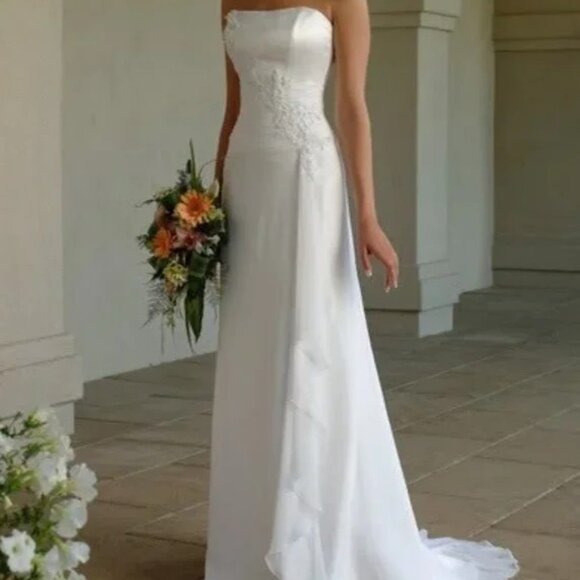Nwot Wedding Dress Corset Style By Eternal Love Large - Picture 1 of 11